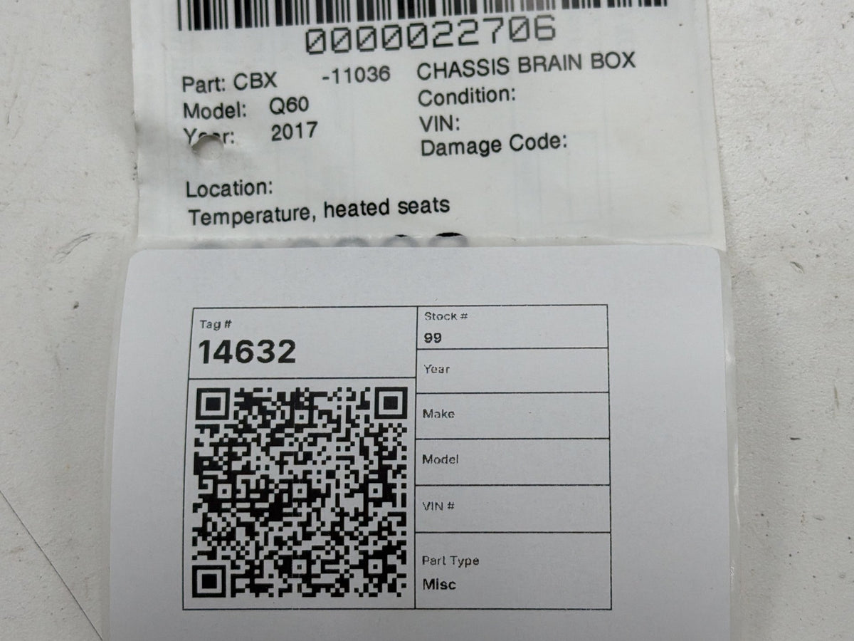 2017-2022 Infiniti Q60 HVAC Amplifier Temperature Climate Control Module OEM
