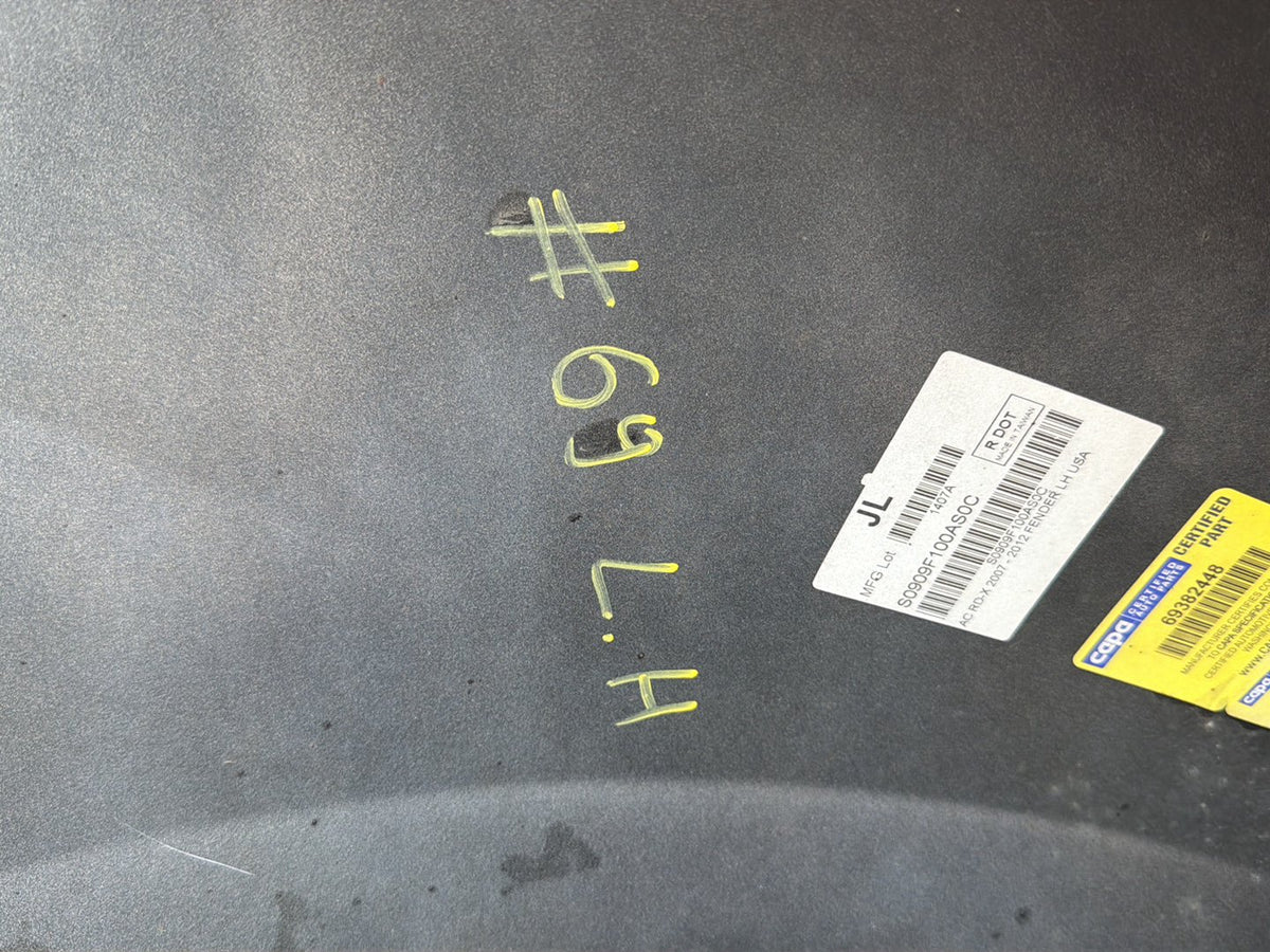 2007- 2012 Acura RDX- Front Left Driver Side Fender Capa 69382448