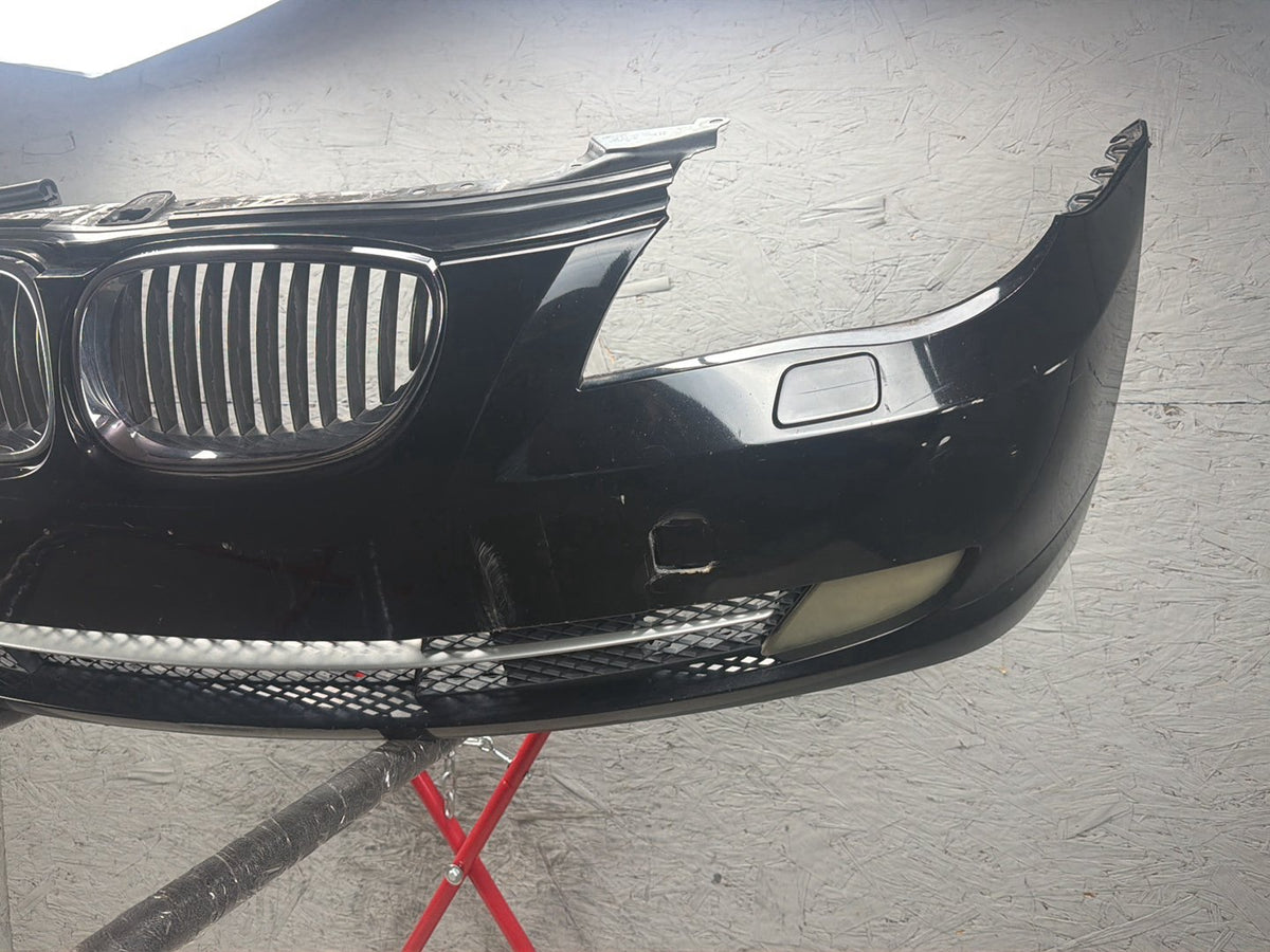 2008-2010 BMW 528i E60 Front Bumper Cover Panel w/ Grille & Fog Fog Lights OEM