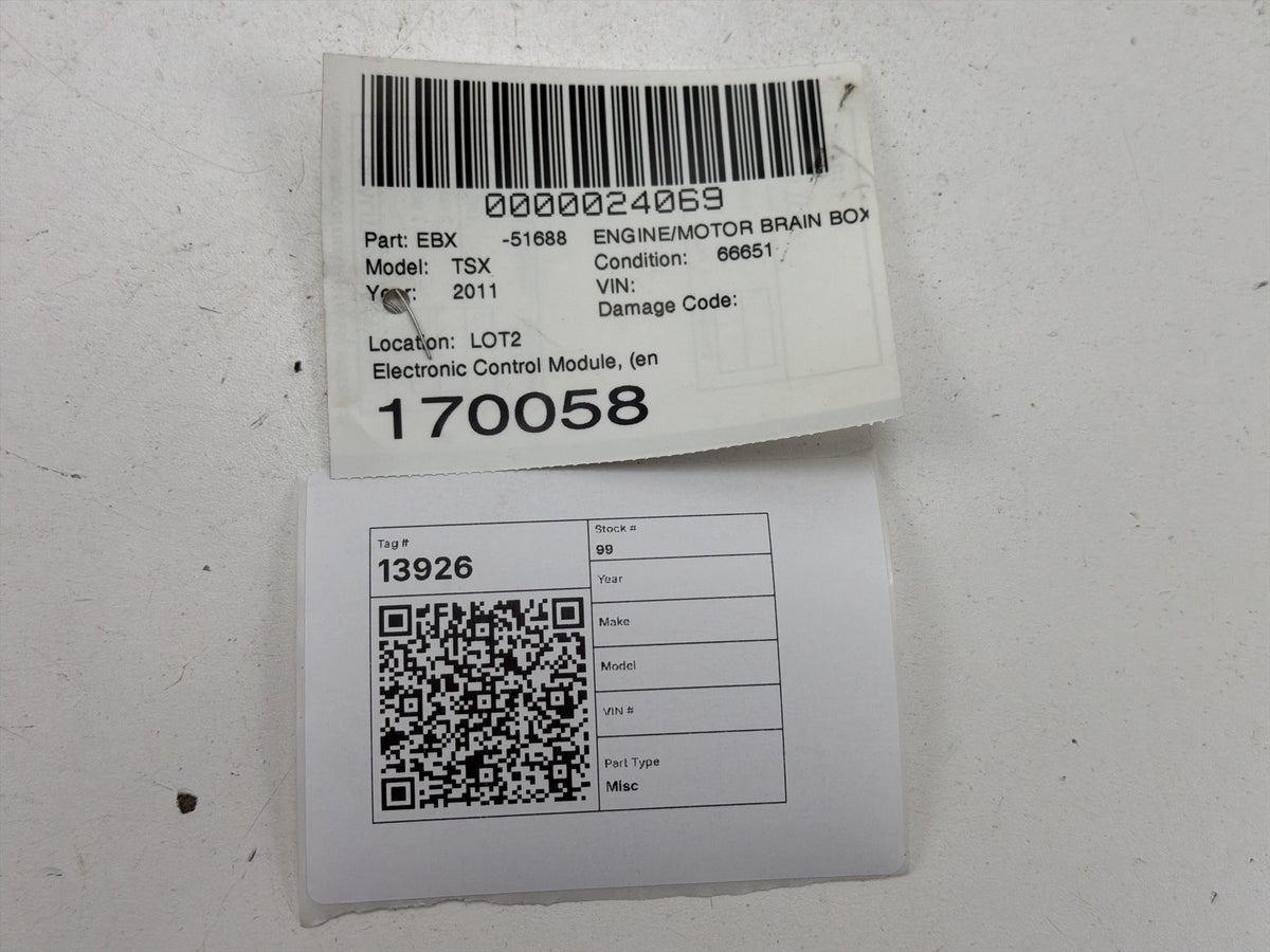 2008-2014 Acura TSX Engine Computer Control Module Unit ECU 37820-RL5-A55 OEM