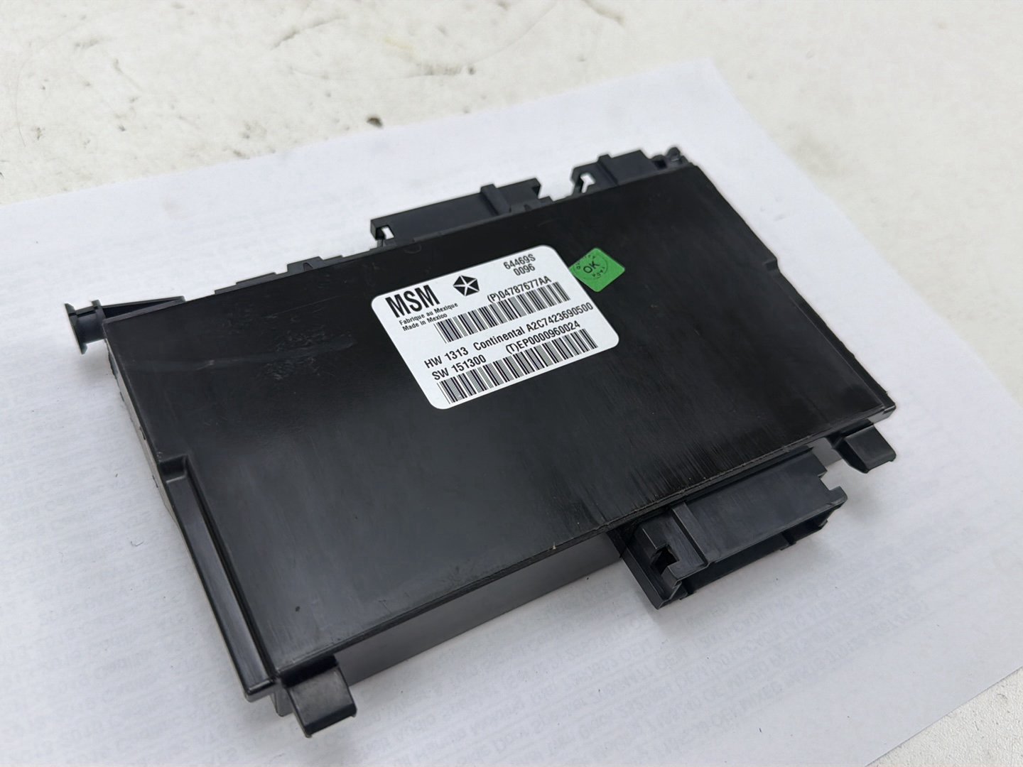 2014-2017 Maserati Ghibli Front Left Memory Seat Module 04787677AA OEM