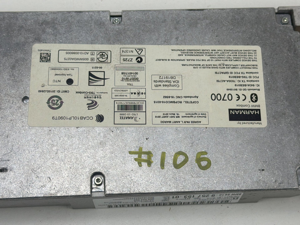 2011-2016 BMW 550i xDrive Telematics Bluetooth Communication Control Module OEM