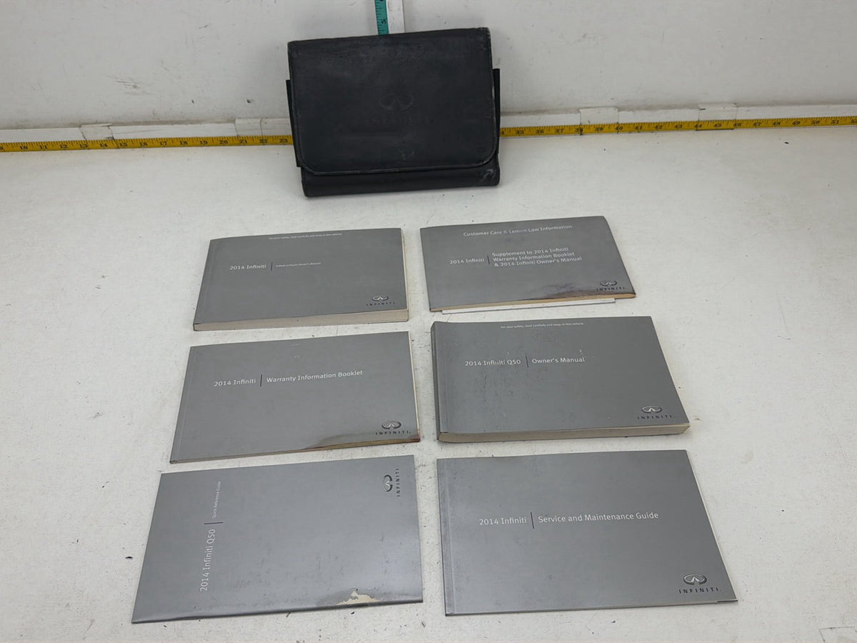 2014 Infiniti Q50 Owners Manual Set Guide Books Case Pouch Wallet OEM