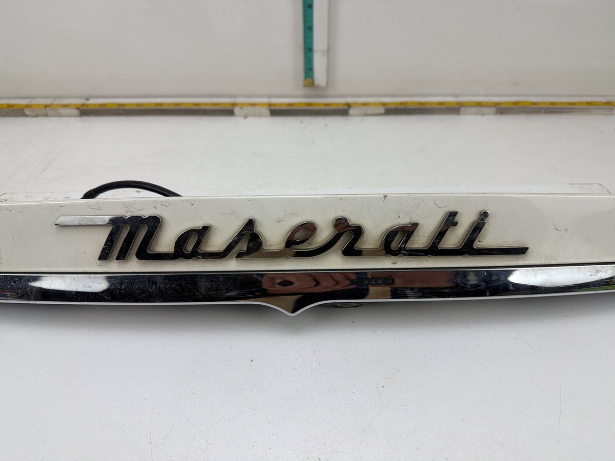 2014-2017 Maserati Ghibli Trunk Lid License Plate Light Moulding w/ Camera OEM