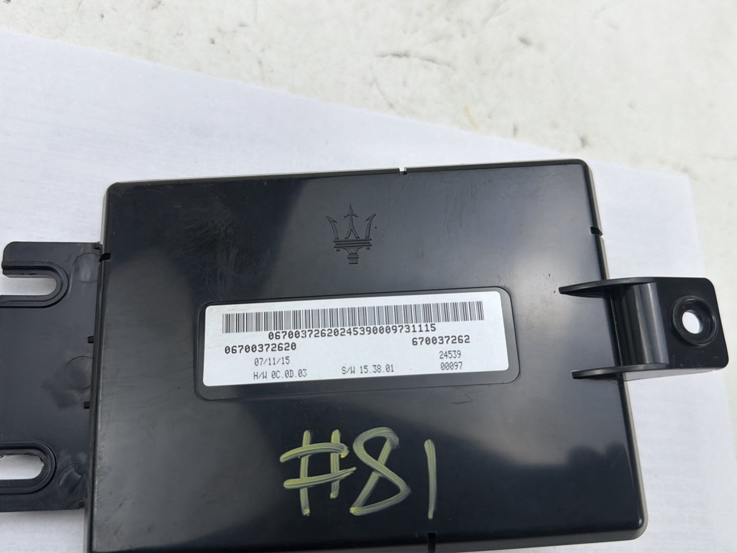 2014-2017 Maserati Ghibli Climate Control Module 670037262 OEM