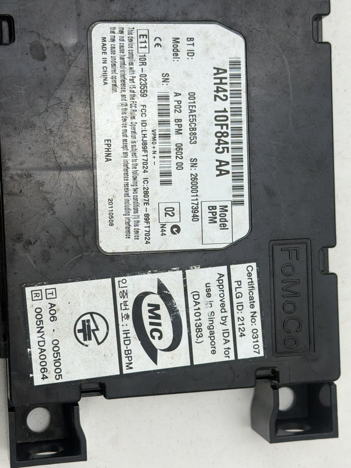 2011-2012 Land Rover Range Rover L322-Bluetooth Control Module AH4210F845AA OEM