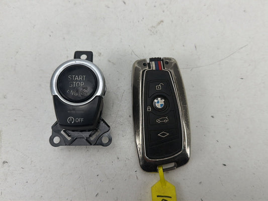 2011-2016 BMW 550i xDrive Ignition Start Stop Switch Button w/ Key Fob OEM