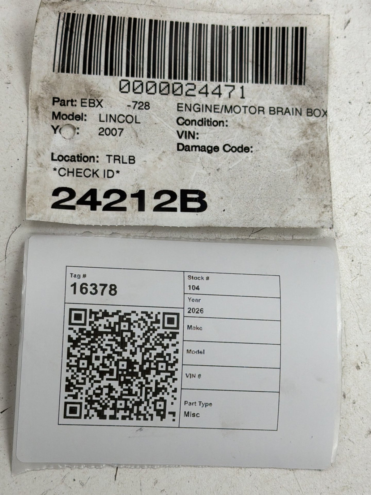 2007-2011 Lincoln Town Car Engine Control Module Unit ECU 7W1A-12A650-MB OEM