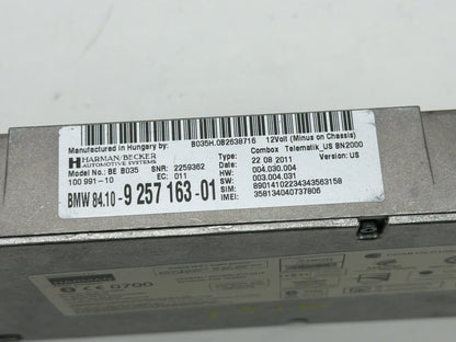 2011-2013 BMW X5 Telematics Bluetooth Communication Module 9257163 OEM