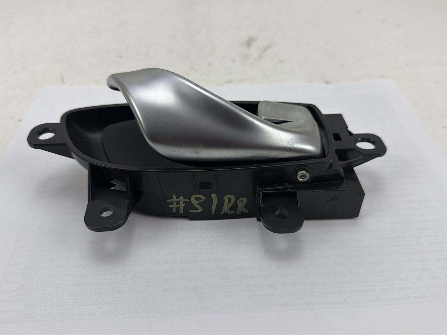 2014-2021 Infiniti Q50 Rear Right Passenger Side Interior Inside Door Handle OEM