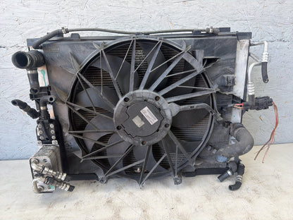 2008-2010 BMW 528i E60 Radiator A/C Condenser & Cooling Fan Assembly 157K OEM