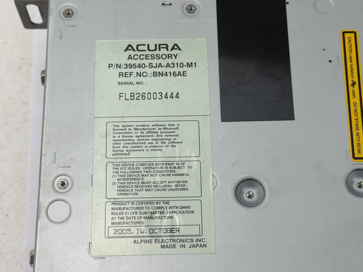2005-2008 Acura RL Navigation Radio GPS DVD ROM CD Disc Player Drive OEM