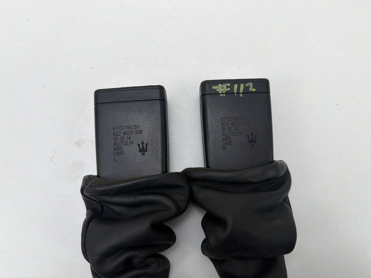 2014-2020 Maserati Quattroporte M156 Rear Left & Right Seat Belt Buckle Set OEM