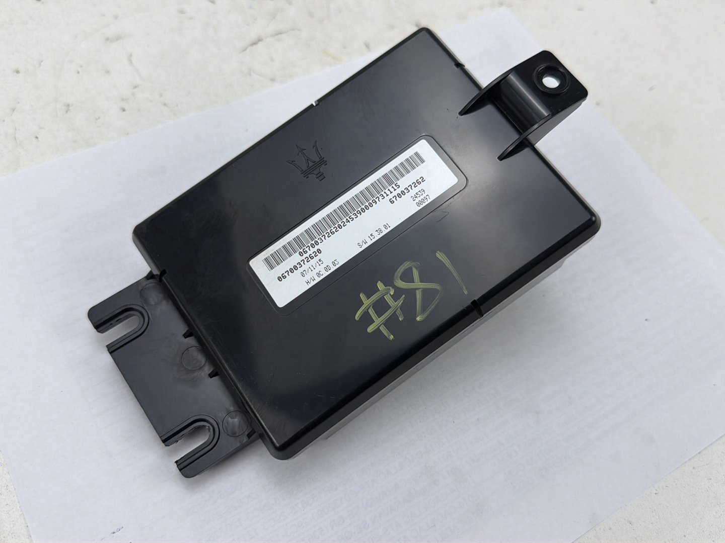 2014-2017 Maserati Ghibli Climate Control Module 670037262 OEM
