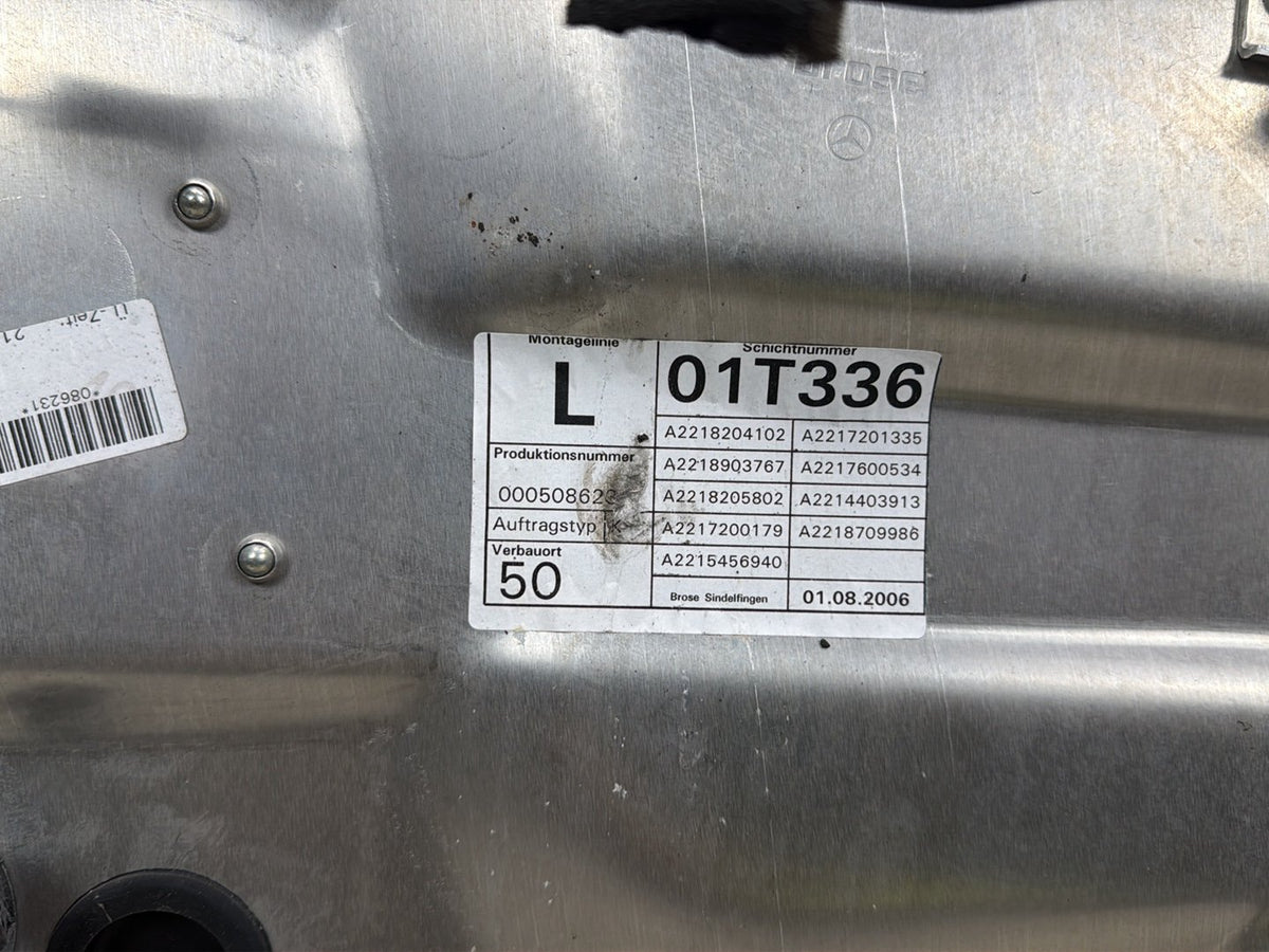 2007-2013 Mercedes-Benz S500 S-Class W221 Front Left Exterior Door Shell OEM