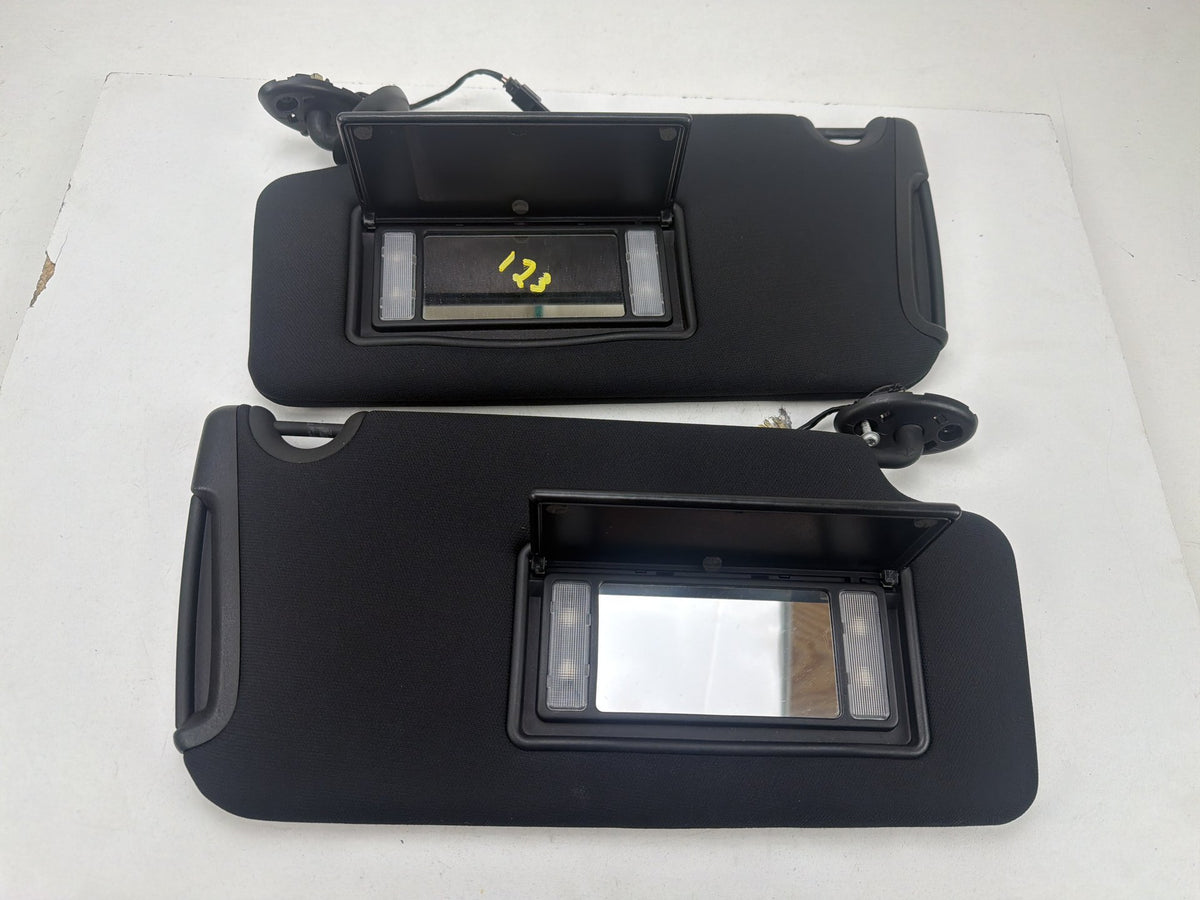 2011-2014 Dodge Charger Front Left & Right Sun Visor Pair Black Cloth OEM