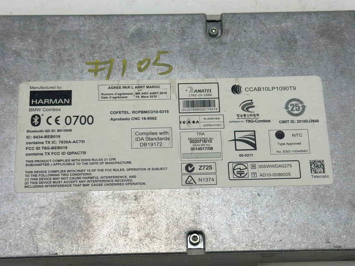 2007-2011 BMW 335i xDrive - Bluetooth Control Module 6434-BEB019 OEM