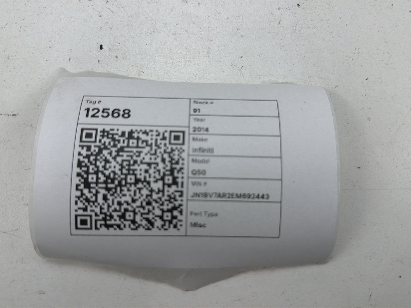 2014-2019 Infiniti Q50 V37 - Left Engine Throttle Body Valve Control Unit OEM