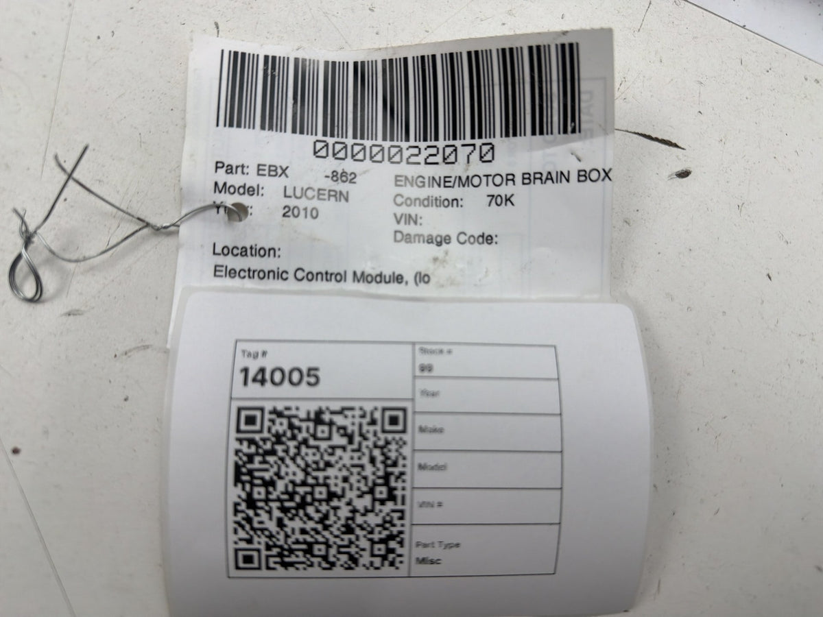 2010-2011 Chevrolet Impala Engine Computer Control Module 12635901 OEM