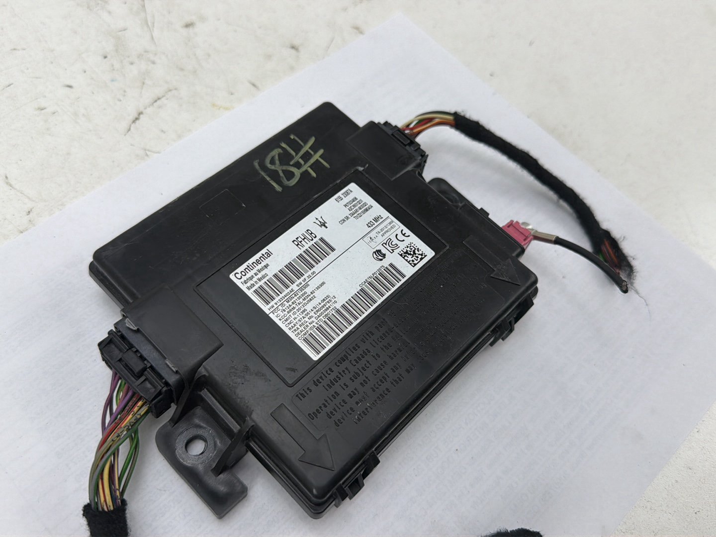 2014-2017 Maserati Ghibli Keyless Entry Control Module P670034856 OEM
