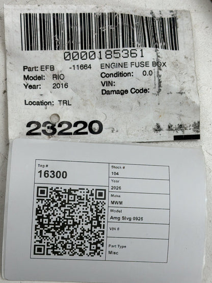 2015-2017 Kia Rio Engine Control Module ECM PCM ECU 39110-2BVF0 OEM