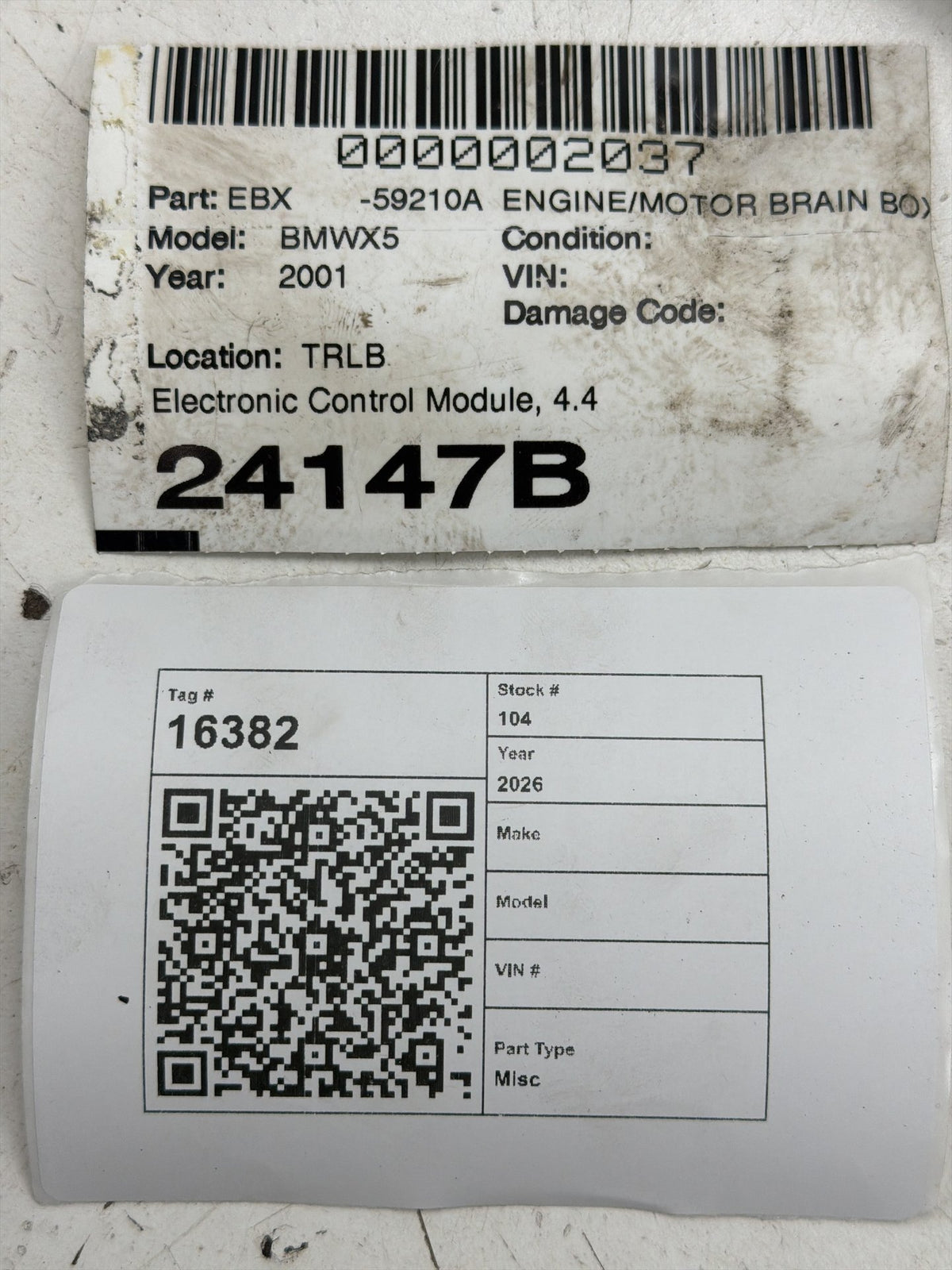2001 BMW X5 4.4L Engine Computer Control Module Unit ECU 7508698 OEM