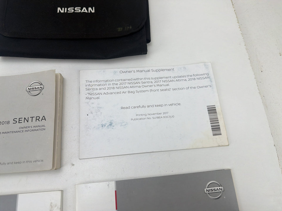 2018 Nissan Sentra Owner's Manual Guide Book Set w/ Case OEM