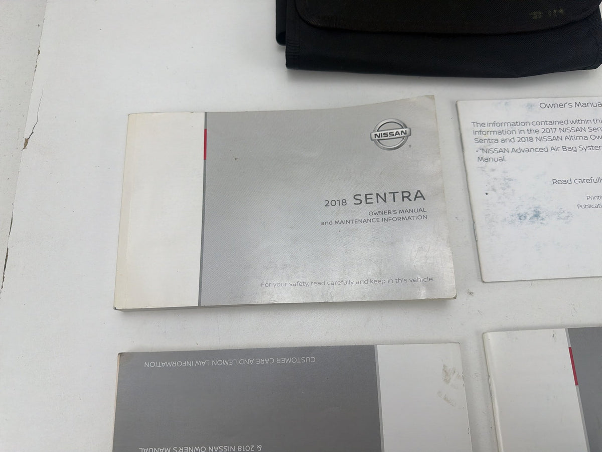 2018 Nissan Sentra Owner's Manual Guide Book Set w/ Case OEM