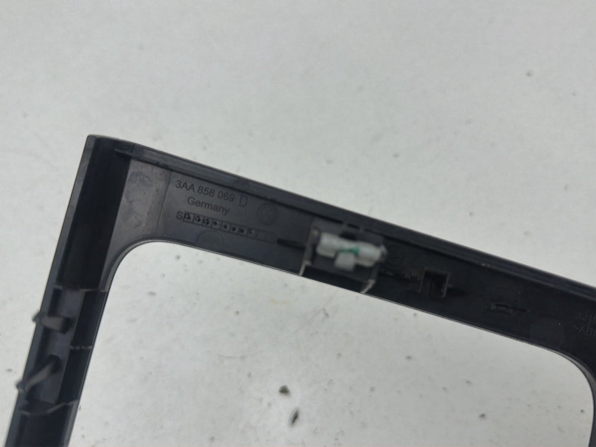 2009-2012 Volkswagen Passat CC Center Dashboard Radio Trim Bezel 3AA858069D OEM