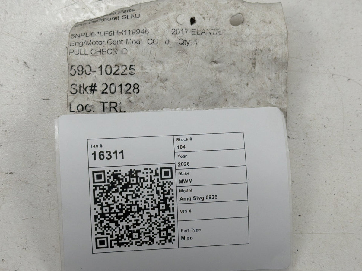 2017-2018 Hyundai Elantra Engine Control Module ECU Computer 39172-2EFE1 OEM