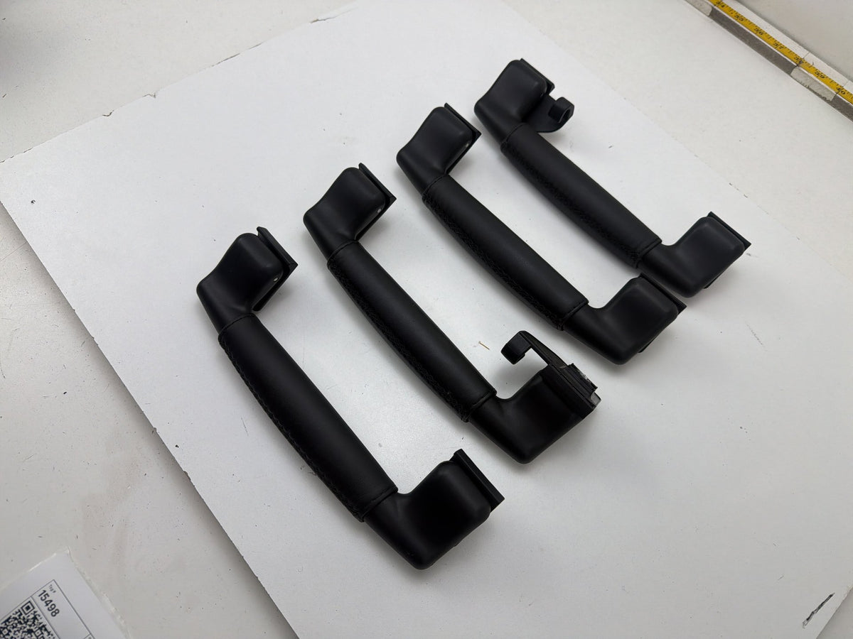 2014-2021 Maserati Quattroporte Roof Grab Handles Set of 4 Black Leather OEM