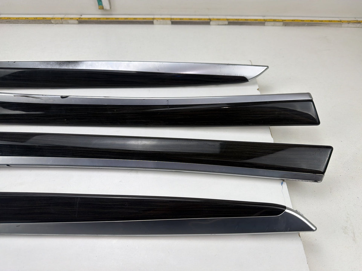 2011-2016 BMW F10 5 Series 528i 535i 550i Interior Door Trim Strip Set 4PC OEM
