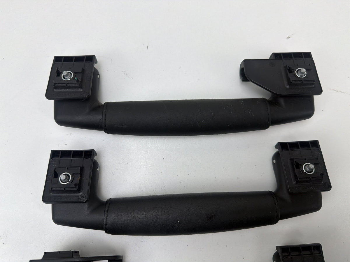2014-2021 Maserati Quattroporte Roof Grab Handles Set of 4 Black Leather OEM