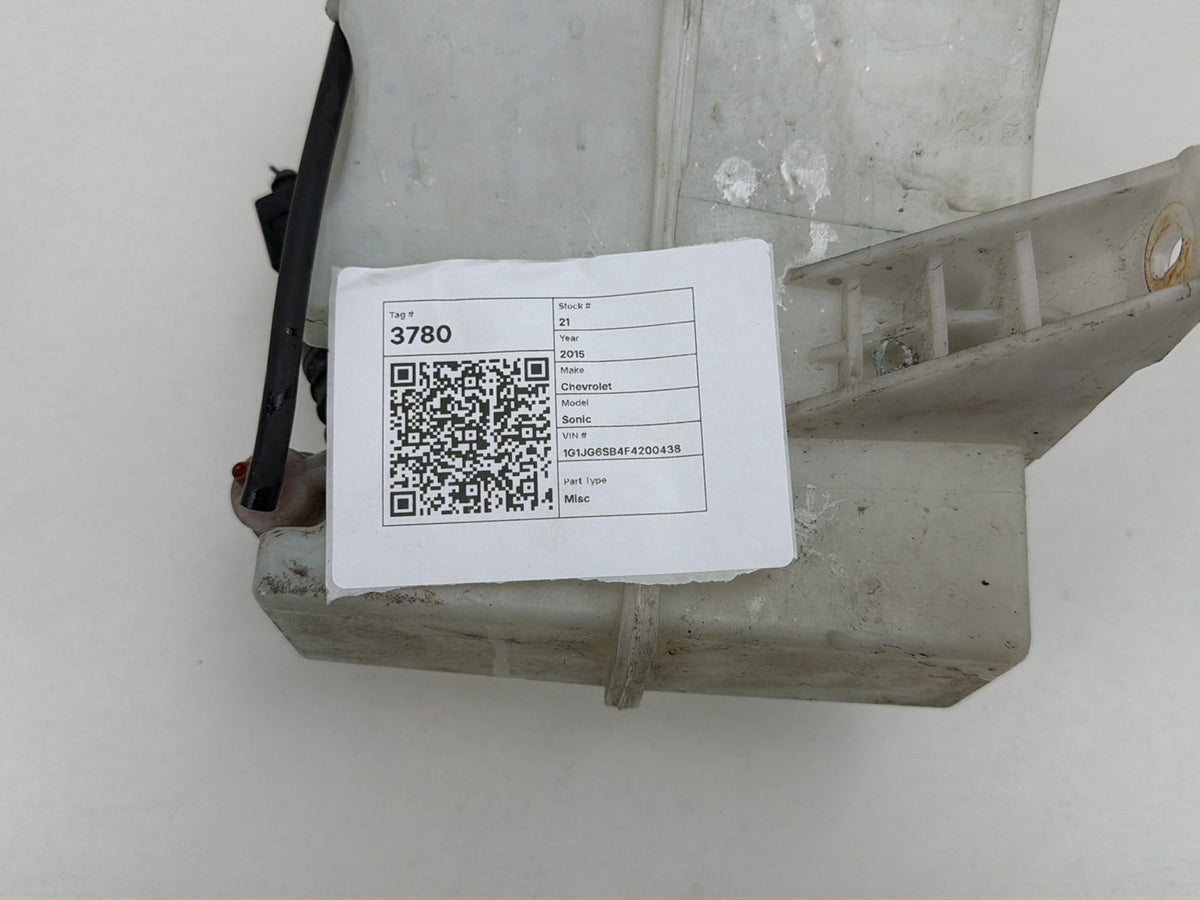 2012-2016 Chevrolet Sonic RS Windshield Washer Fluid Reservoir Tank Bottle OEM