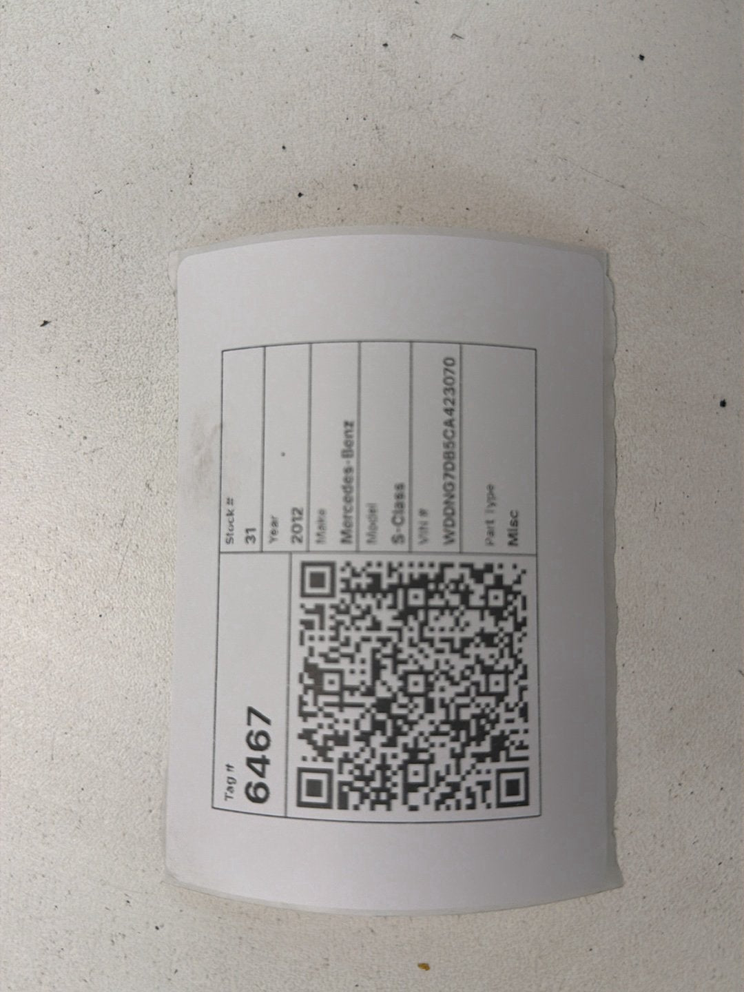 2011-2013 Mercedes-Benz S-Class W221 Pressure Transducer Vacuum Valve A0081535428 OEM