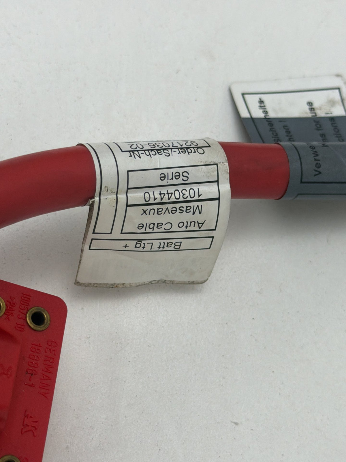 2011-2013 BMW 550i xDrive F10 Positive Battery Safety Cable 61129217036 OEM