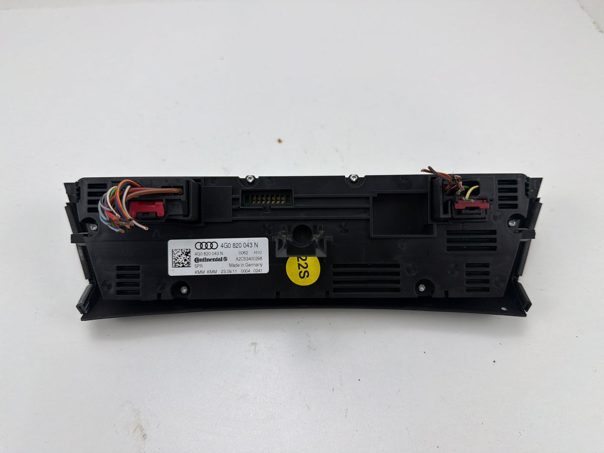 2012-2018 Audi A7 Temperature Climate Control Panel 4G0820043N OEM