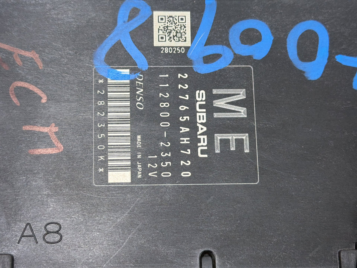 2016 Subaru Impreza Engine Computer Control Module Unit ECU 22765AH720 OEM