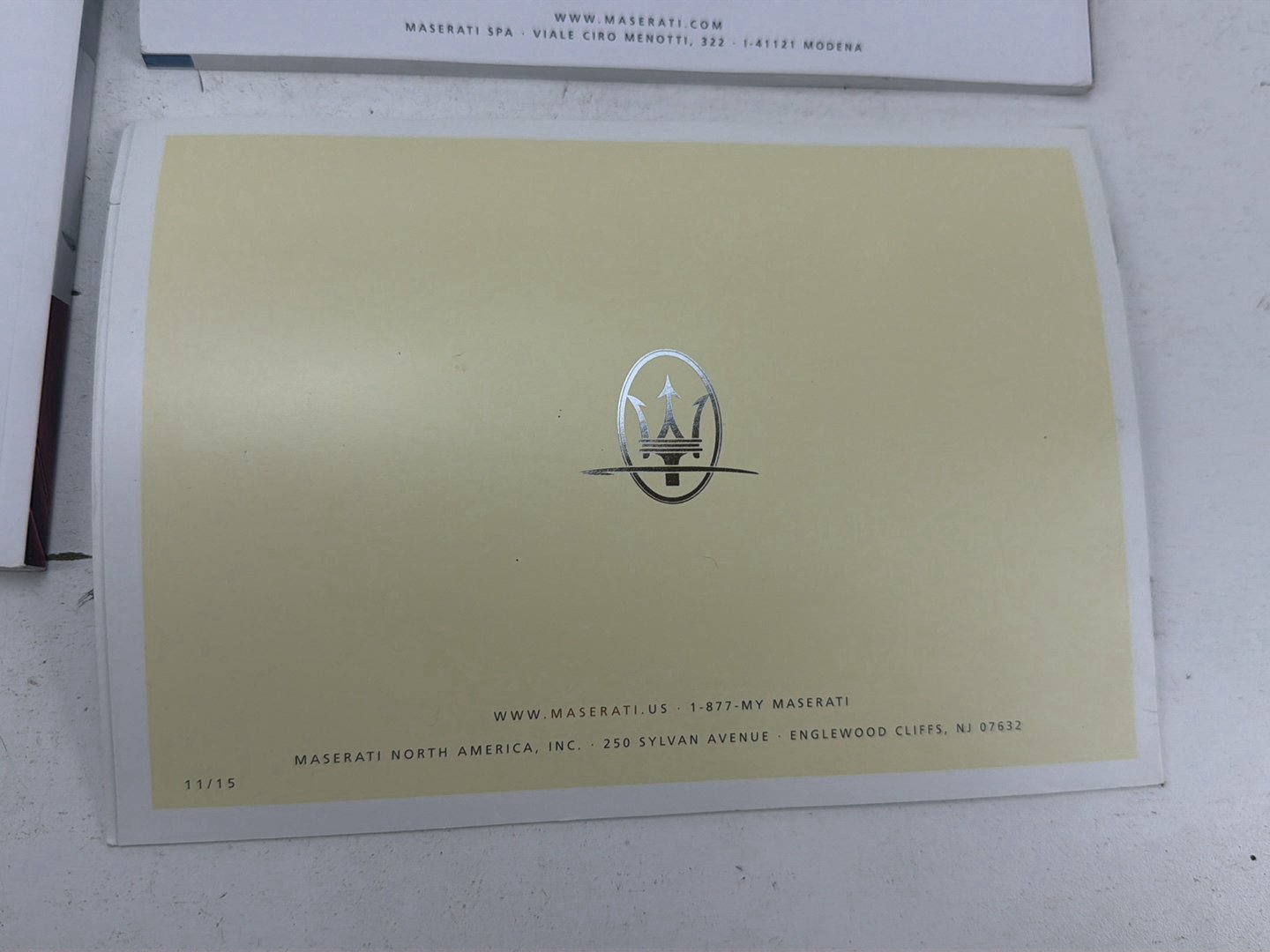 2014-2017 Maserati Ghibli Owners Manual Guide Book OEM
