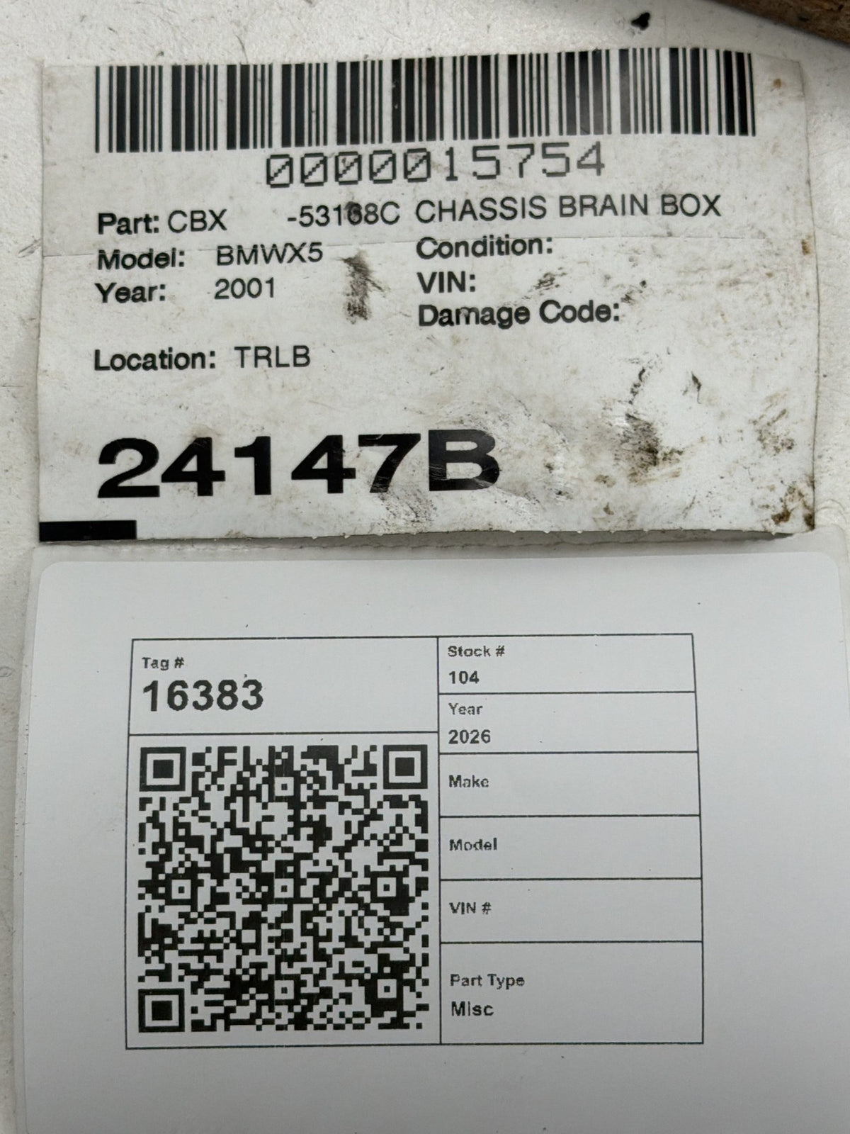 2000-2001 BMW X5 Transmission Control Module TCM 7506450 OEM