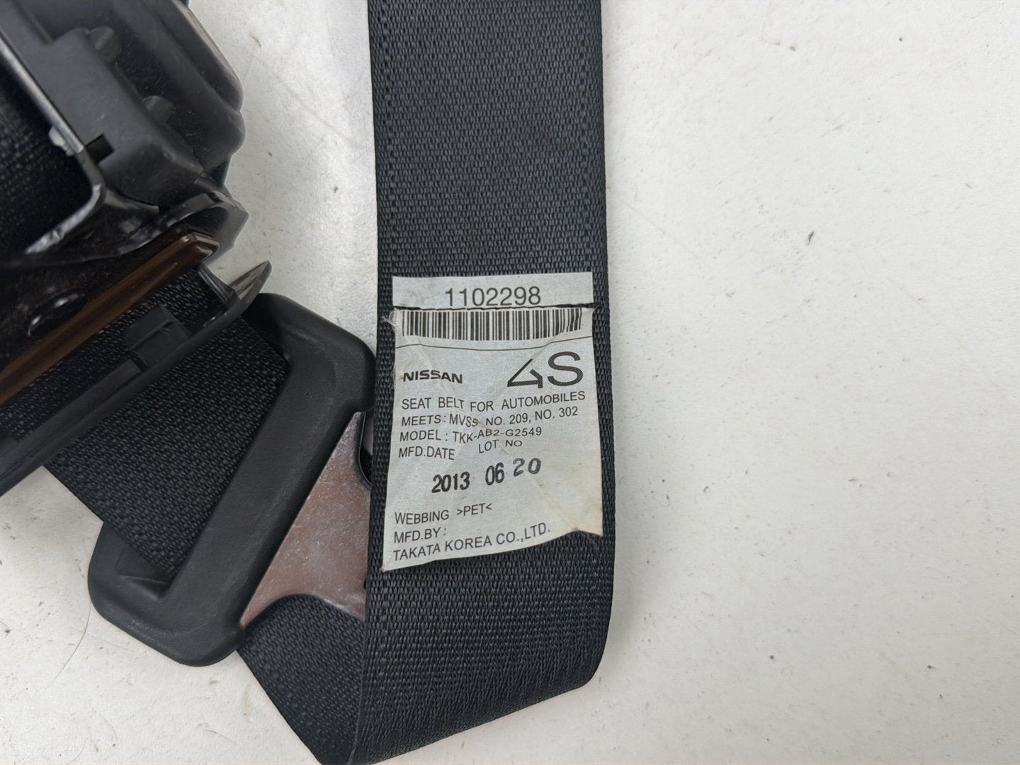 2014-2021 Infiniti Q50 Rear Right Passenger Side Seat Belt Retractor OEM