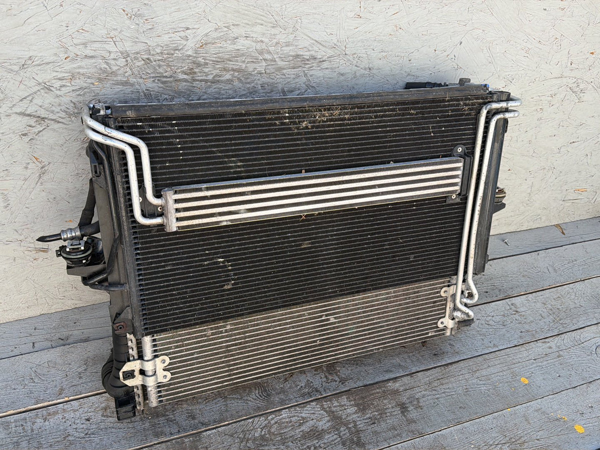 2003-2006 Porsche Cayenne Radiator Condenser w/ Cooling Fan OEM