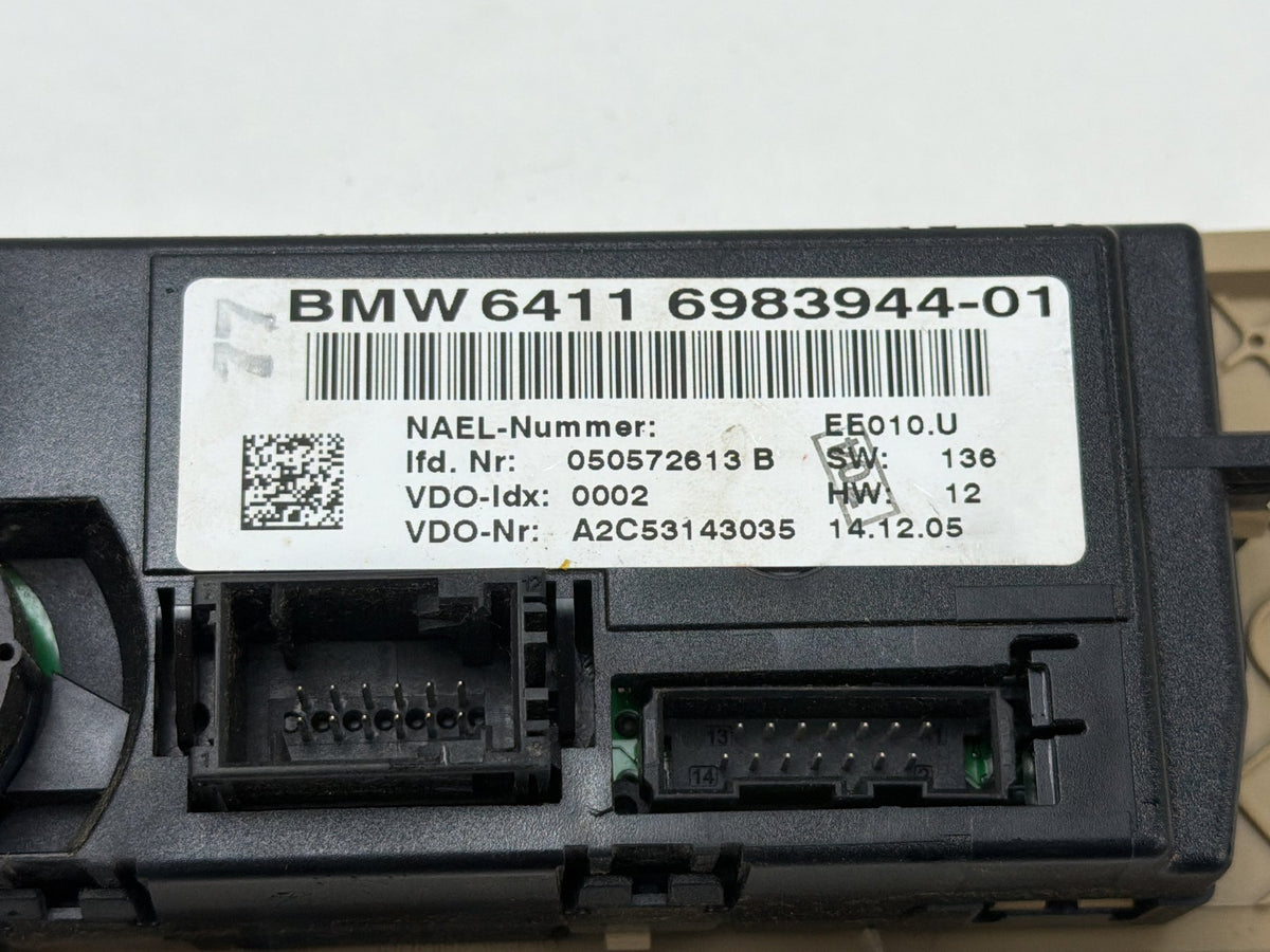 2006-2011 BMW 325i HVAC A/C Heater Climate Control Unit Panel 64116983944-01 OEM