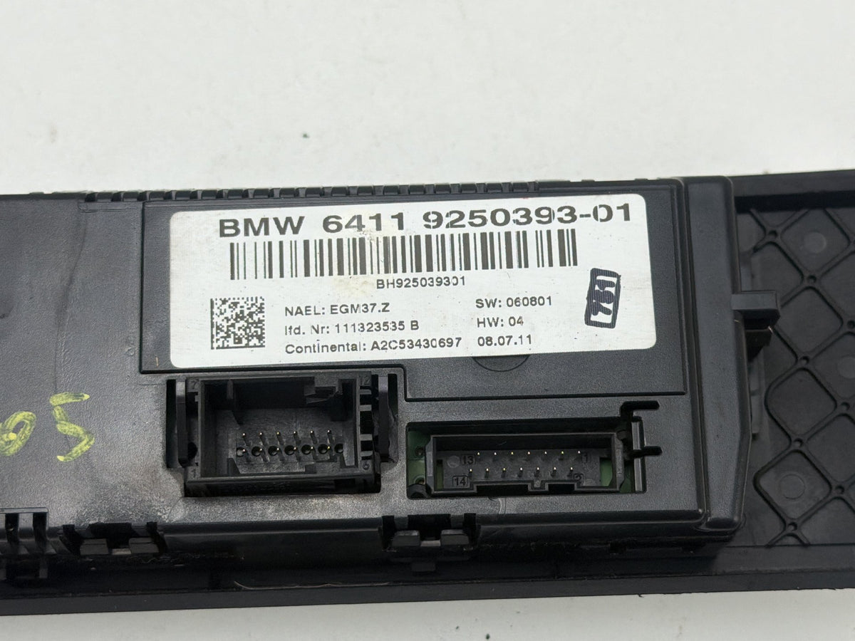 2009-2011 BMW 335i xDrive AC Temperature Climate Control 9250393 OEM