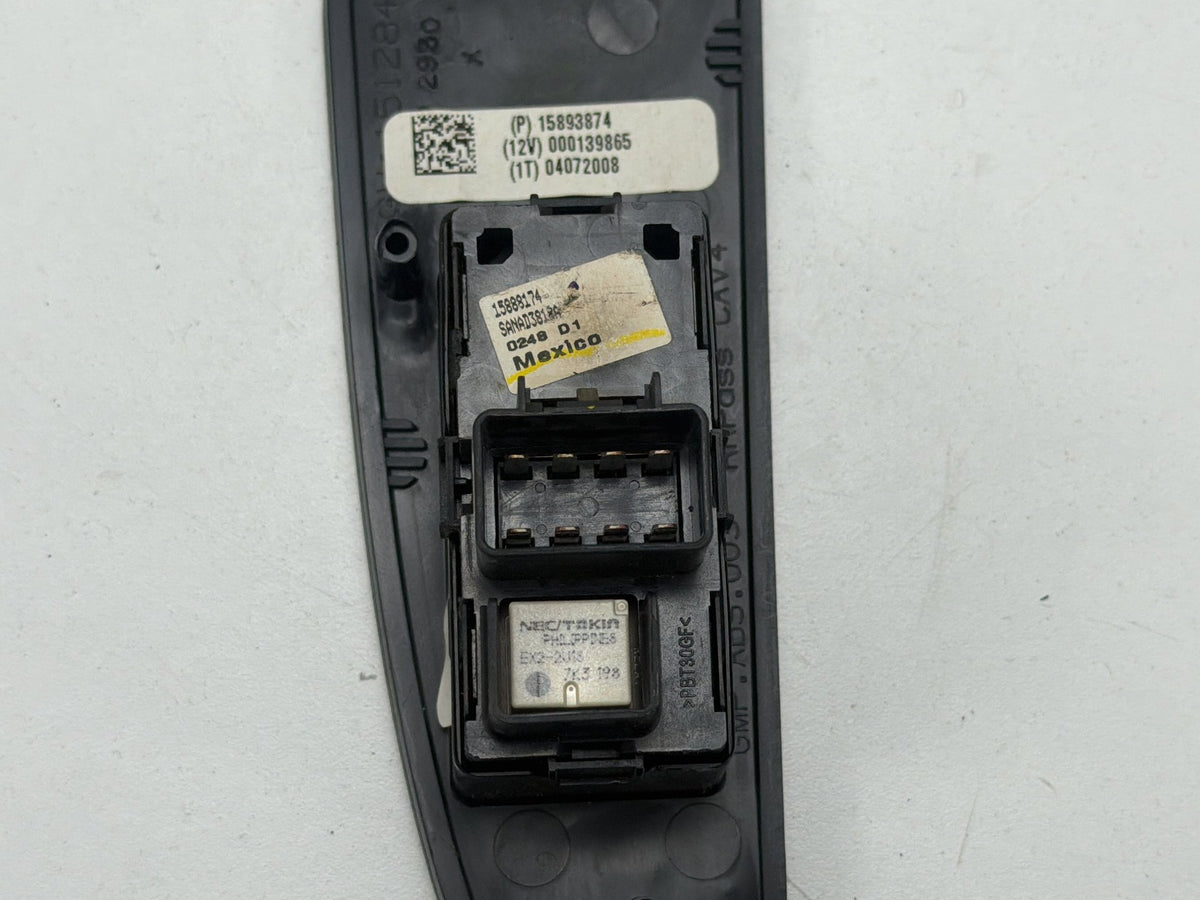 2007-2013 GMC Yukon - Right Rear Window Control Switch 15888174 OEM
