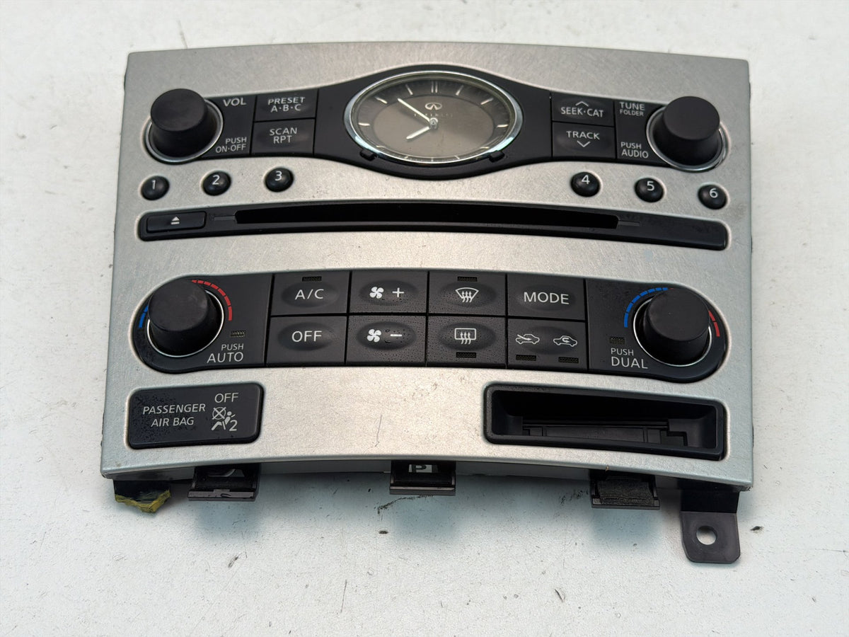 2009-2013 Infiniti G37 Climate Control w/ Radio Control Unit 68262-1NF4D OEM