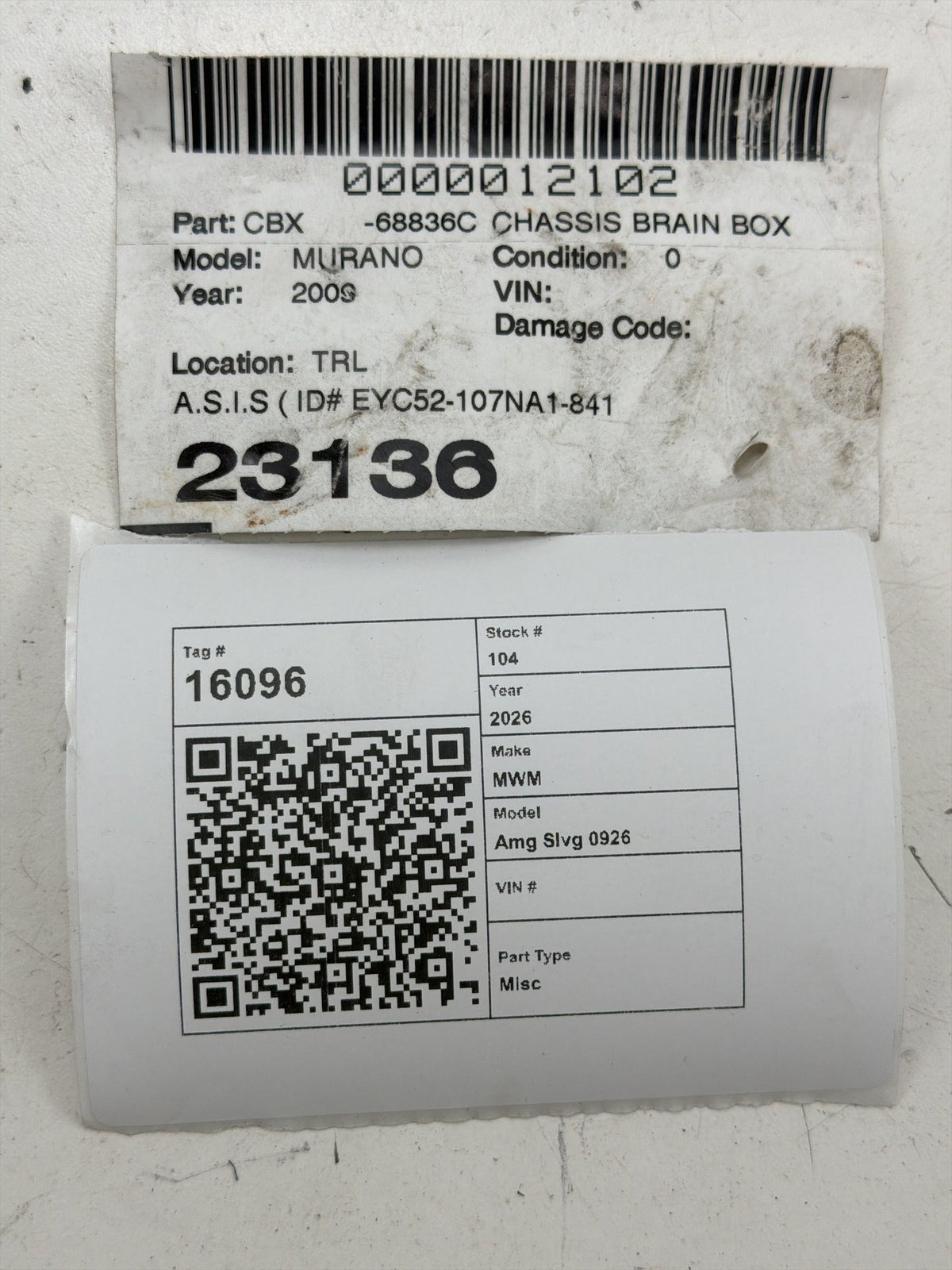 2009 Nissan Murano Transmission Control Module TCM TCU 31036-1AA0C OEM