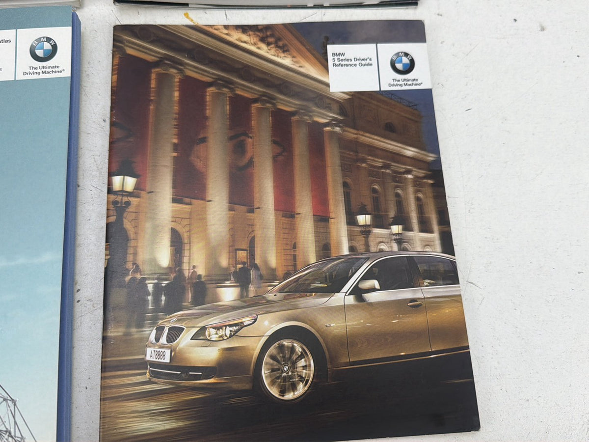 2008-2010 BMW 5 Series 528i E60 Owners Manual Handbook Wallet Case Set OEM