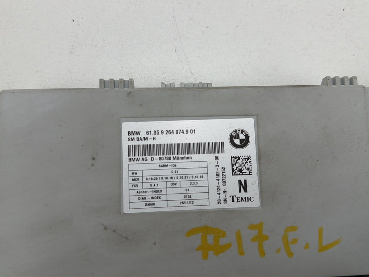 2014 BMW X1 E84 SUV Seat Heater Control Module 61.35-92649749-01 OEM