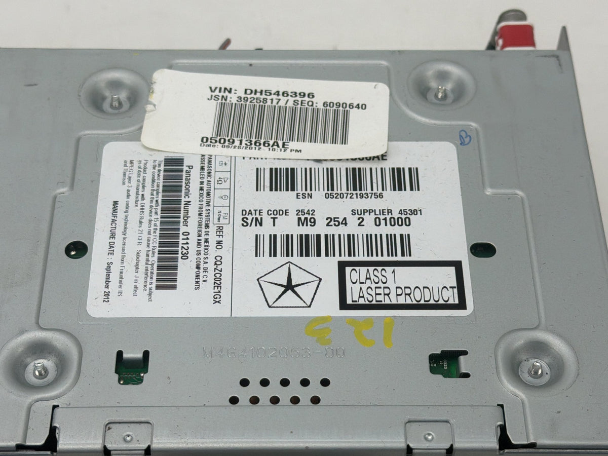 2013-2014 Dodge Charger Radio Receiver CD Player 05091366AE OEM